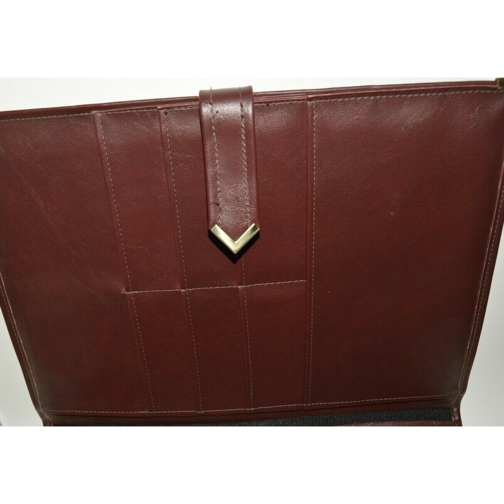 High End Large Omega Designs Brown Leather Sales Display Attaché Case Notepad - Picture 4 of 6